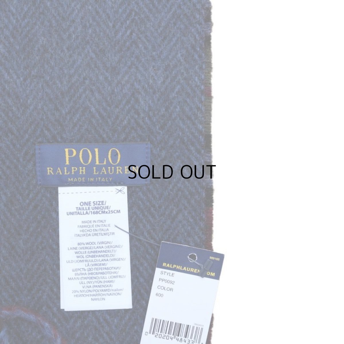 画像4: POLO RALPH LAUREN VIRGIN WOOL REVERSIBLE MUFFLER (4)