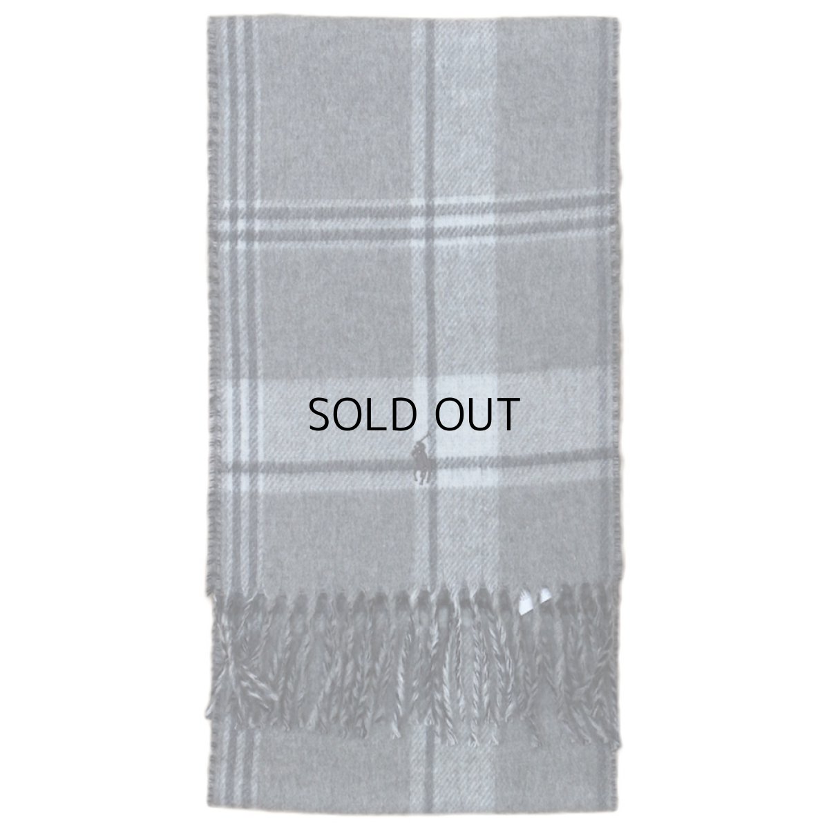 画像2: POLO RALPH LAUREN VIRGIN WOOL REVERSIBLE MUFFLER (2)