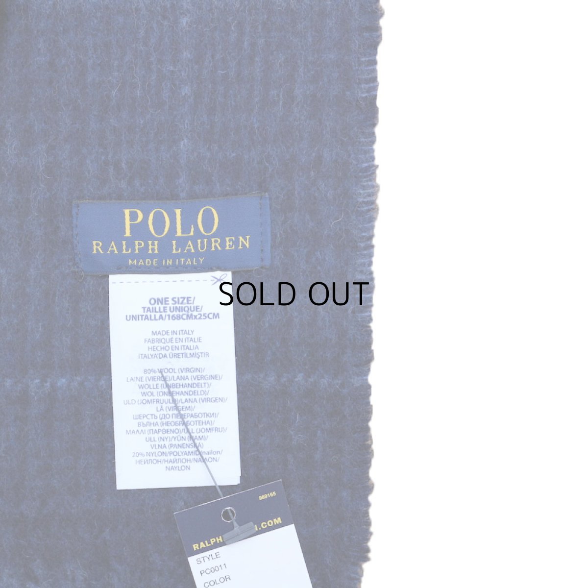 画像4: POLO RALPH LAUREN VIRGIN WOOL REVERSIBLE MUFFLER (4)
