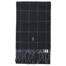 画像2: POLO RALPH LAUREN VIRGIN WOOL REVERSIBLE MUFFLER (2)