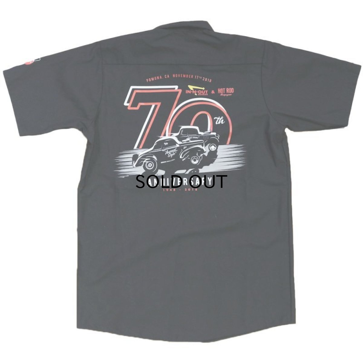 画像1: IN-N-OUT BURGER X HOT ROD 70TH ANNIVERSARY S/S WORK SHIRT (1)