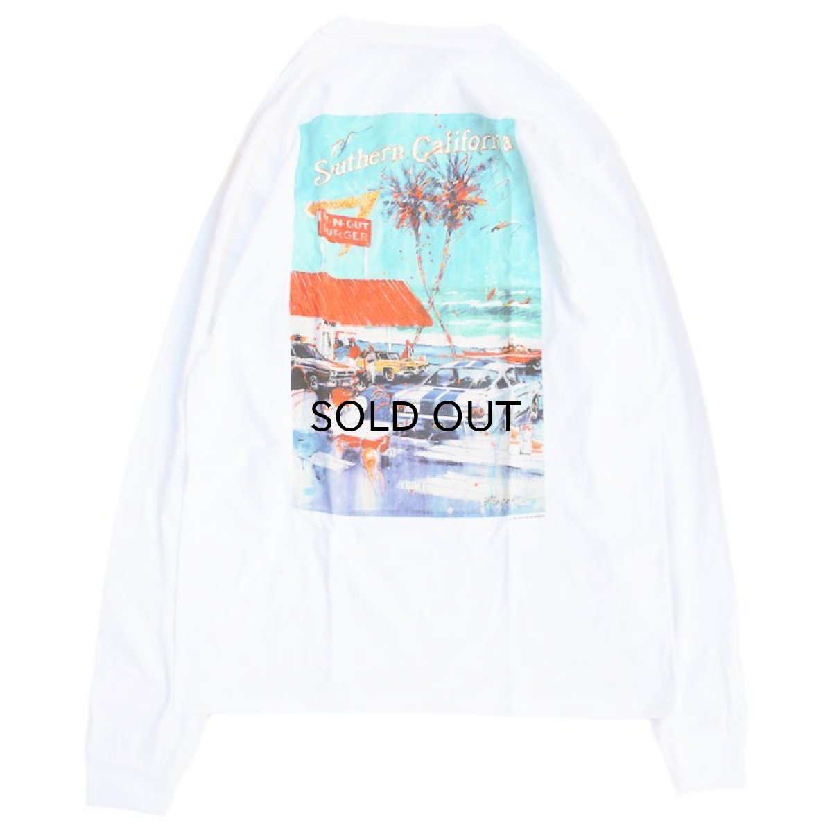 画像1: IN-N-OUT BURGER AT THE BEACH L/S TEE (1)