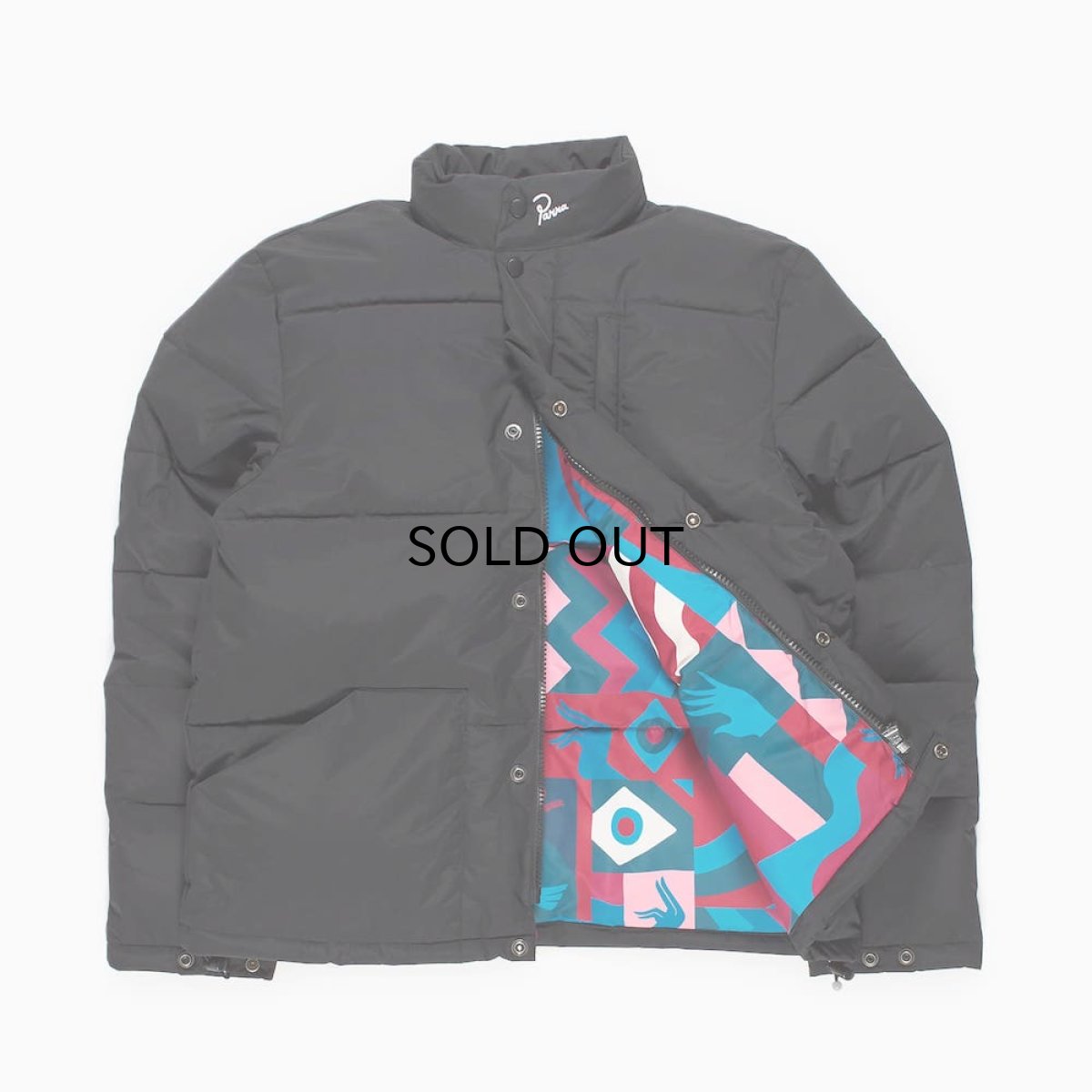 画像1: BY PARRA PUFFER JACKET GRAB THE FLAG PATTERN (1)