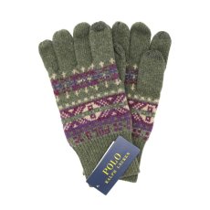 画像1: POLO RALPH LAUREN FAIR ISLE KNIT GLOVE (1)