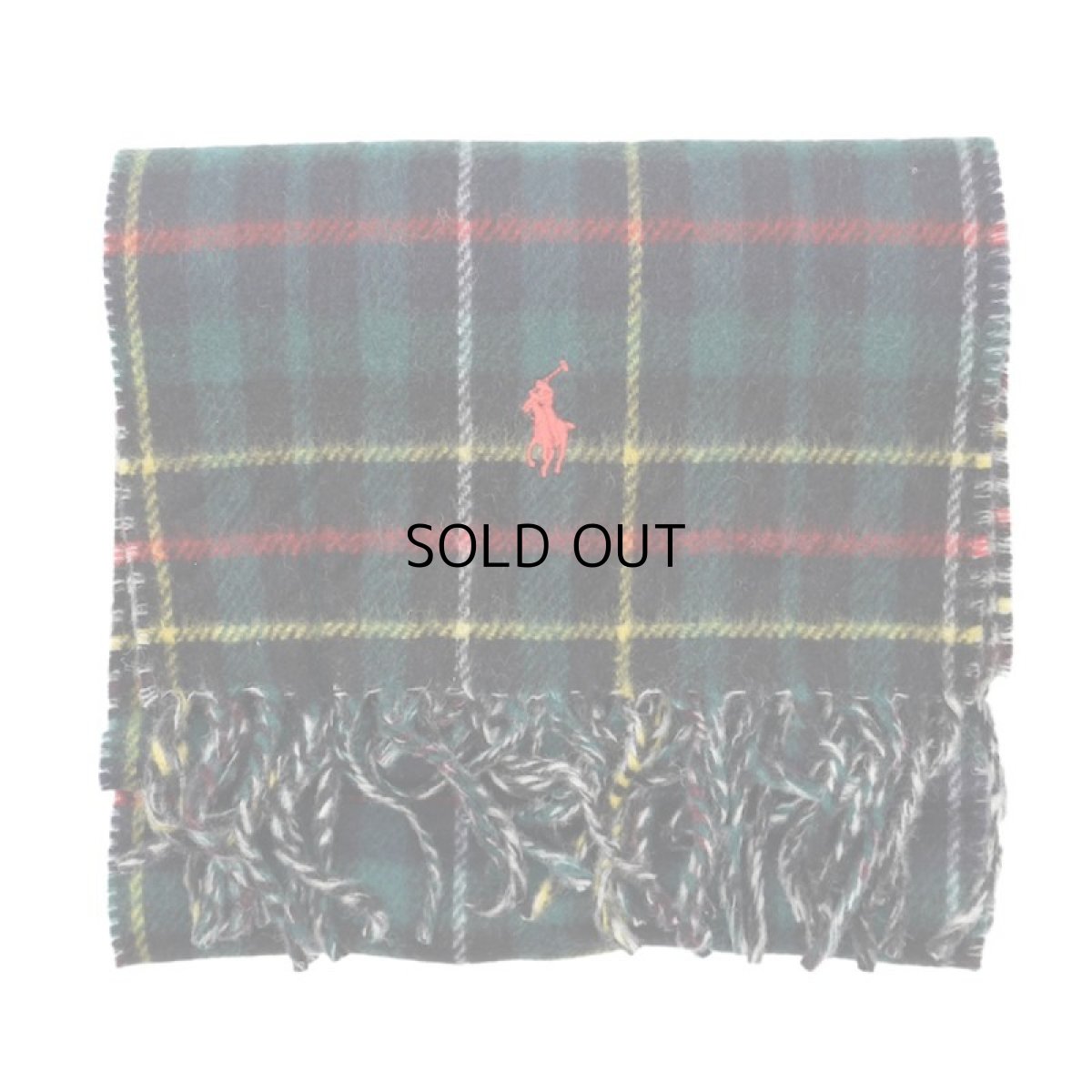 画像1: POLO RALPH LAUREN VIRGIN WOOL REVERSIBLE MUFFLER (1)