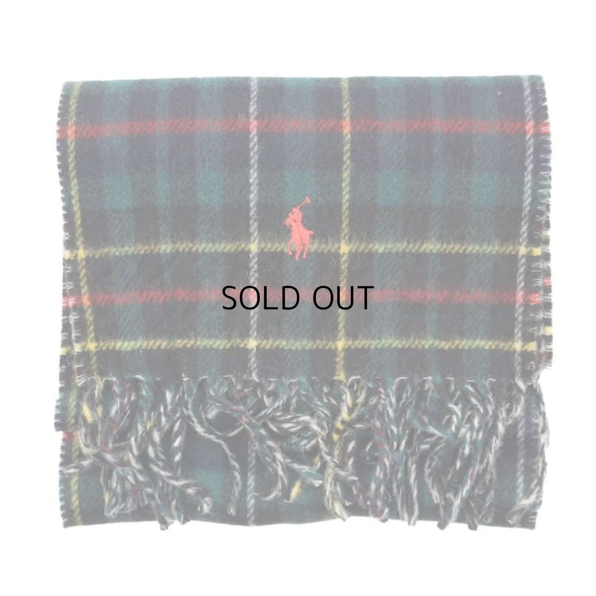 画像1: POLO RALPH LAUREN VIRGIN WOOL REVERSIBLE MUFFLER［OUTLET］ (1)