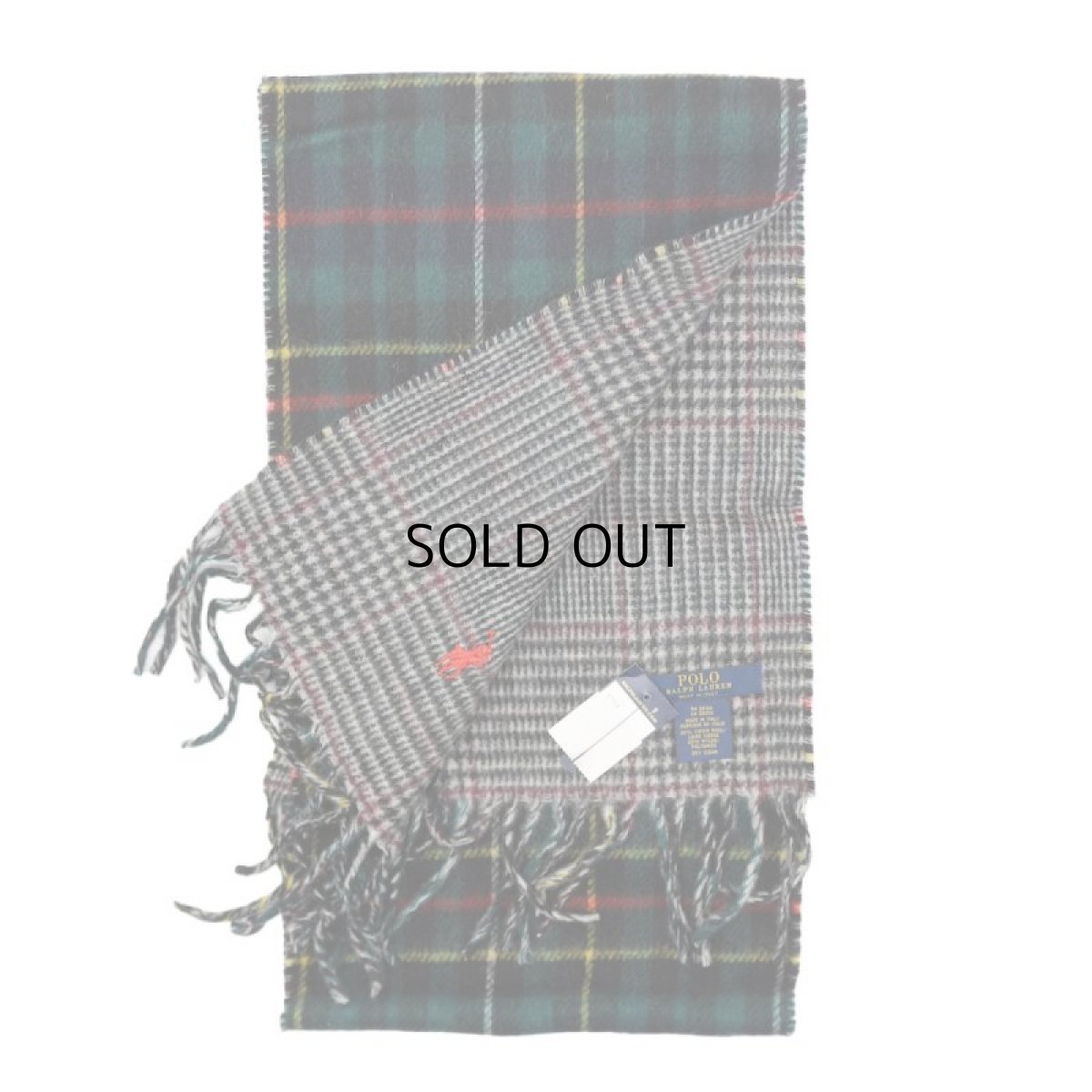 画像3: POLO RALPH LAUREN VIRGIN WOOL REVERSIBLE MUFFLER (3)