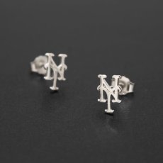 画像1: THE M JEWELERS X MLB NEW YORK METS STUD EARRINGS (1)