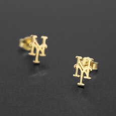 画像1: THE M JEWELERS X MLB NEW YORK METS STUD EARRINGS (1)