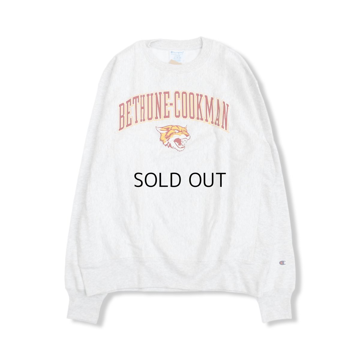 画像1: CHAMPION BETHUNE-COOKMAN WILDCATS ARCH LOGO REVERSE WEAVE SWEATSHIRT (1)