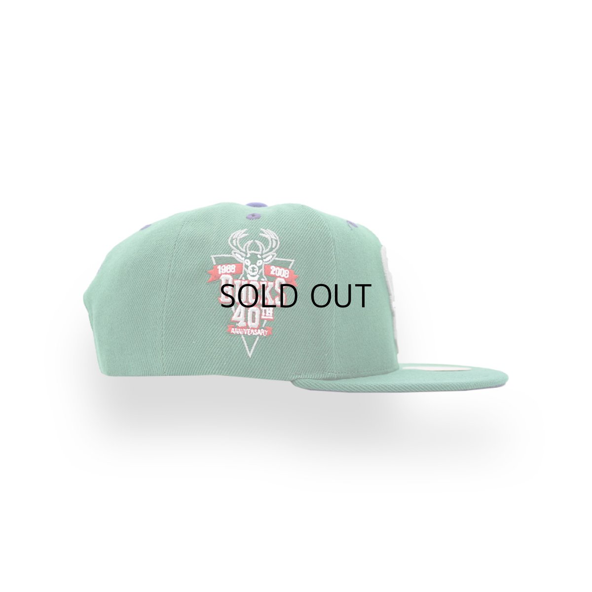 画像2: MITCHELL & NESS NBA MILWAUKEE BUCKS 40TH ANNIVERSARY SIDE PATCH SNAPBACK CAP (2)
