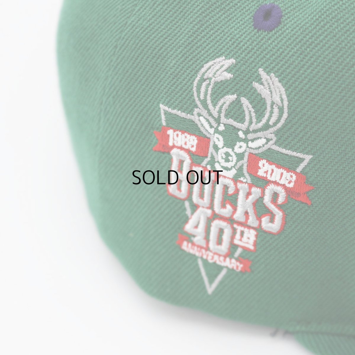 画像6: MITCHELL & NESS NBA MILWAUKEE BUCKS 40TH ANNIVERSARY SIDE PATCH SNAPBACK CAP (6)