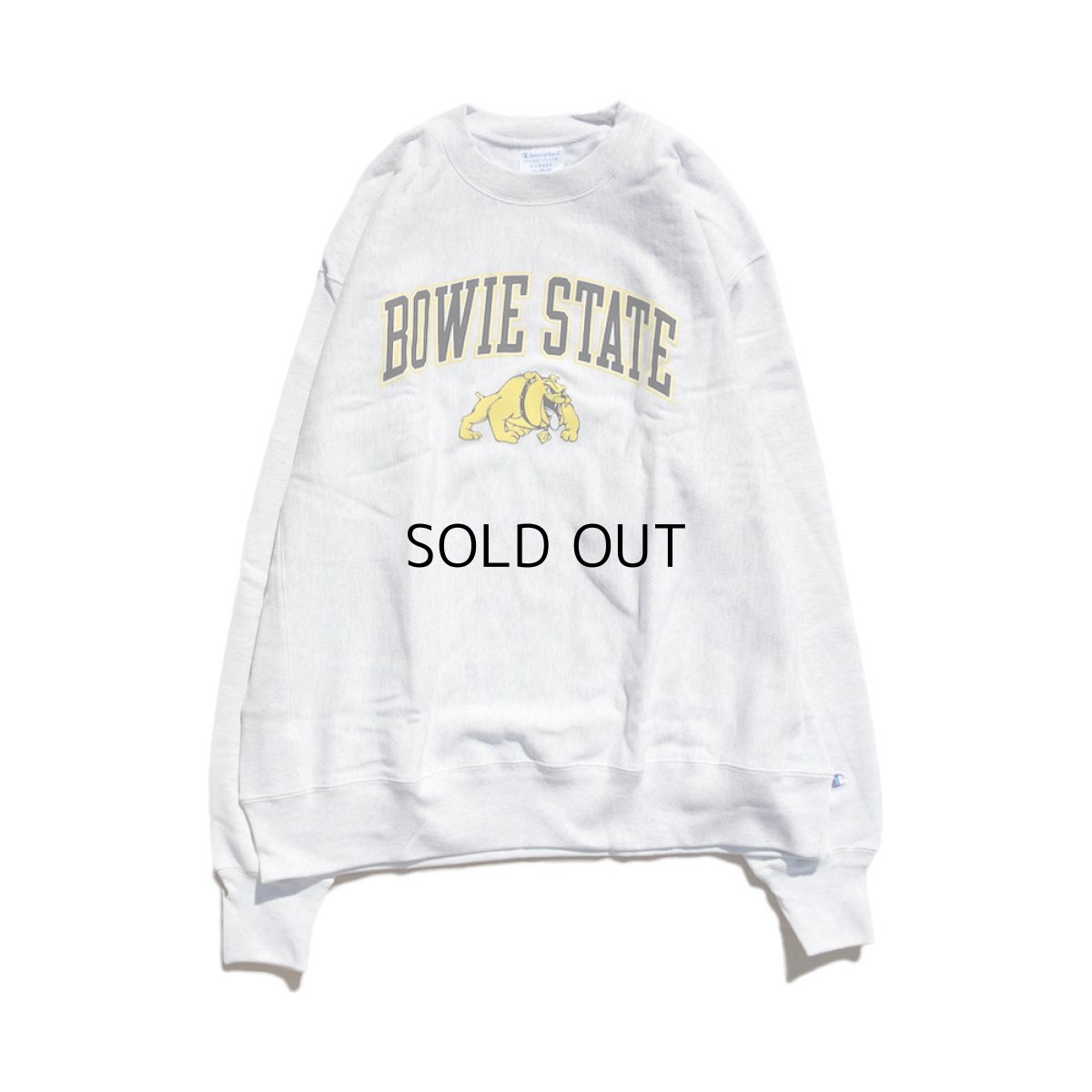 画像1: CHAMPION BOWIE STATE BULLDOGS ARCH LOGO REVERSE WEAVE SWEATSHIRT (1)
