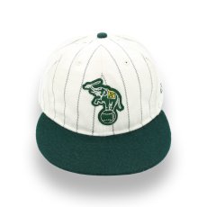 画像1: NEW ERA OAKLAND ATHLETICS PINSTRIPE COOPERSTOWN RETRO CROWN 59FIFTY《OUTLET》 (1)