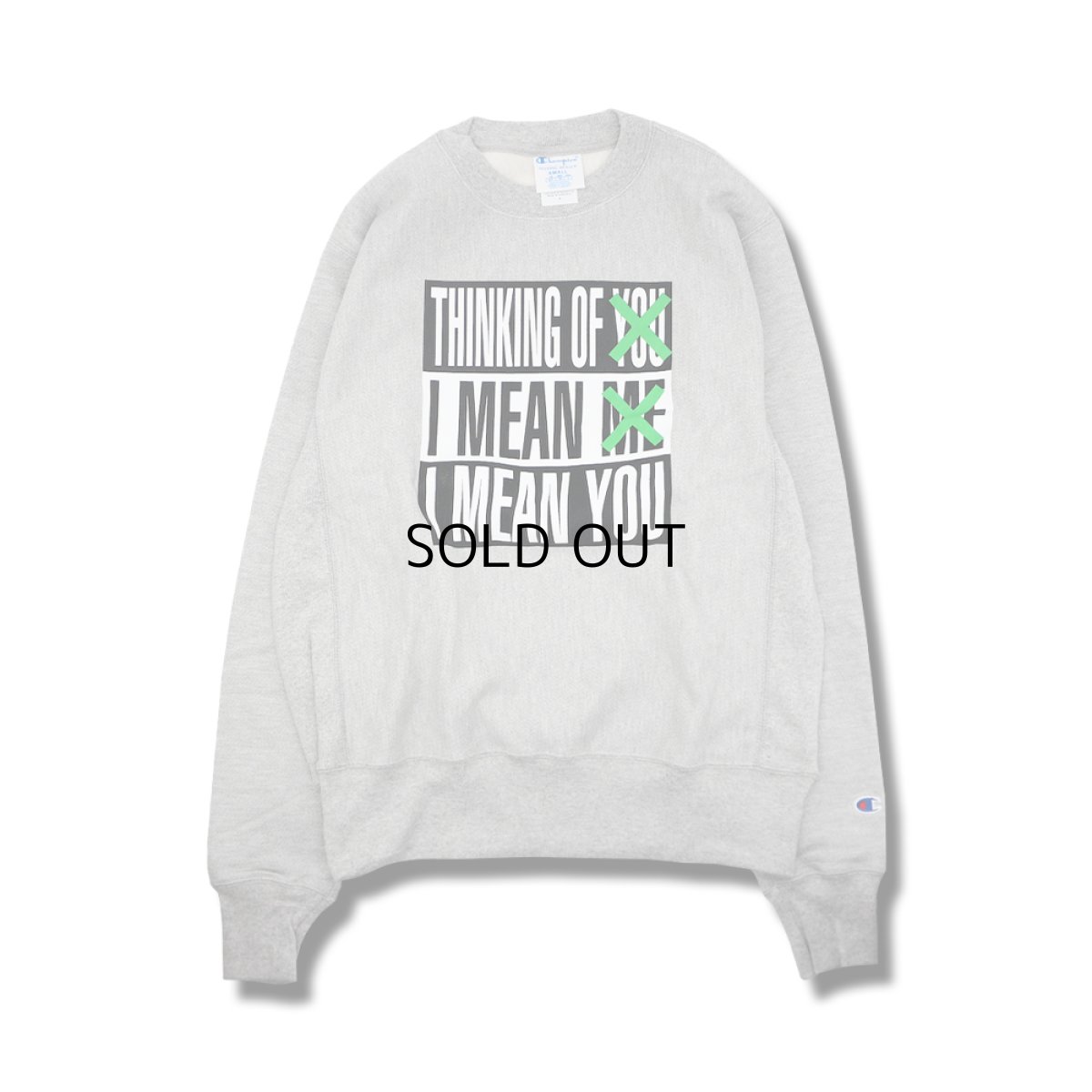 画像1: CHAMPION X BARBARA KRUGER REVERSE WEAVE SWEATSHIRT (1)